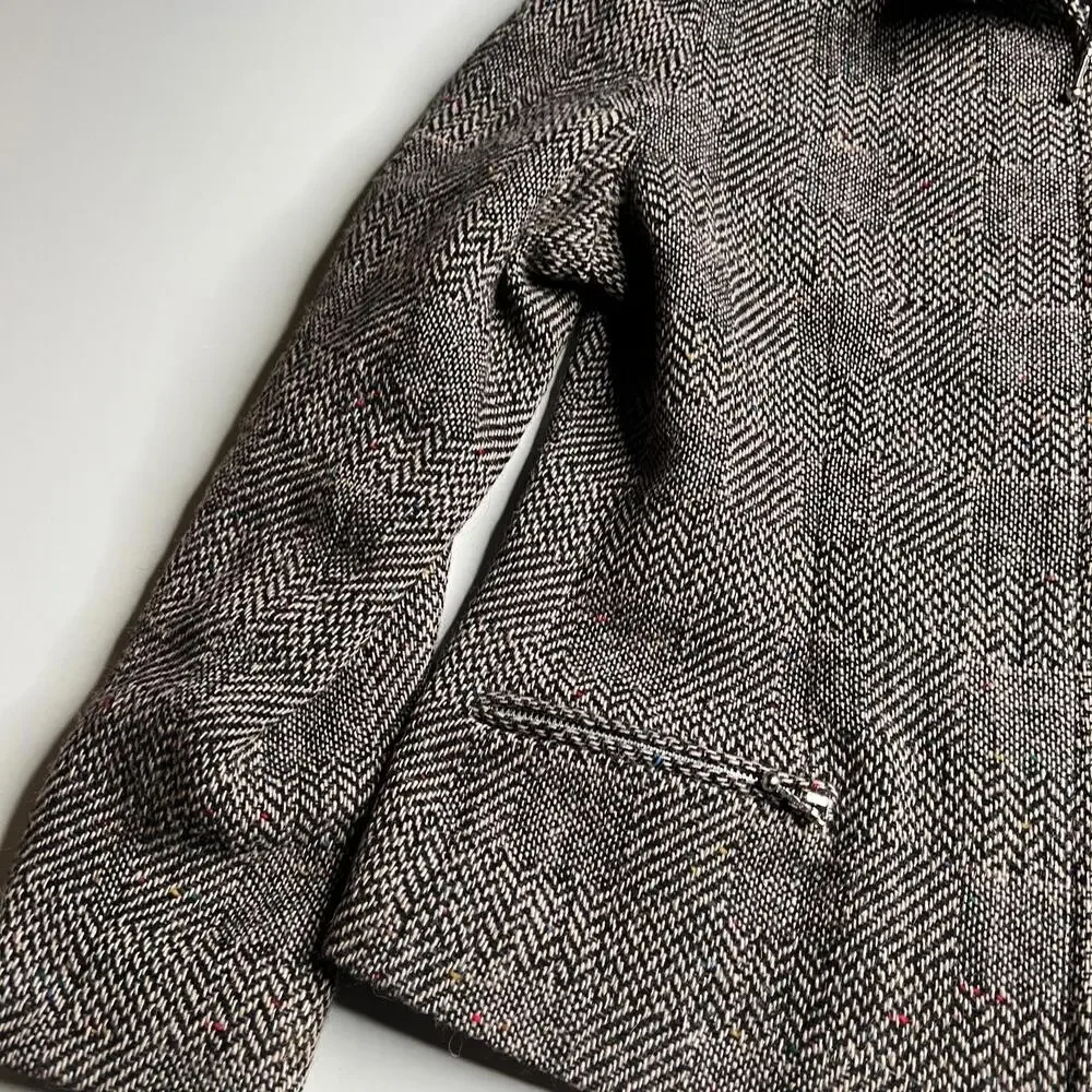 90s Vintage J. London‎ Women’s Wool Tweed Jacket Size 8 – Made in Ukraine